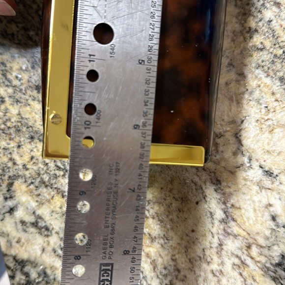 Tory Burch Leopard Print Glossy Triangular Large SunglassCase/ Clutch - Picture 9 of 10